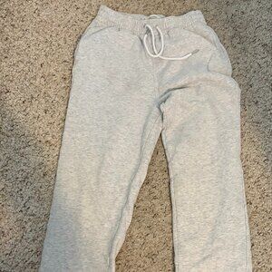 Abercrombie & Fitch Light Heather Grey Drawstring Sweatpants